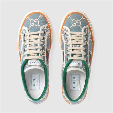 gucci blue tennis shoes|gucci tennis shoes for women.